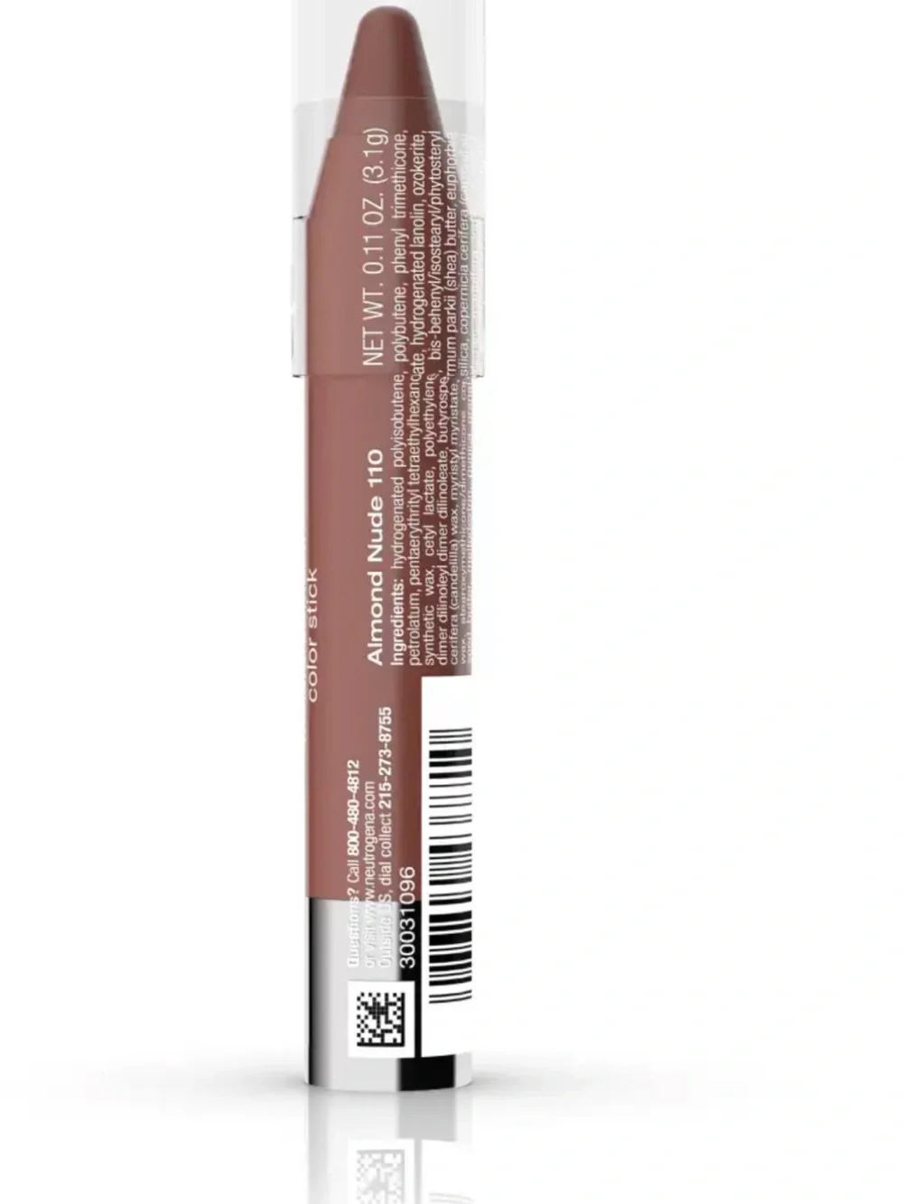 (3) Neutrogena MoistureSmooth Lip Balm Color Sticks- #110 ALMOND NUDE
